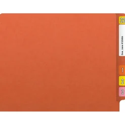 Medical Arts Press Reinforced End Tab File Folder, Straight Cut, Letter-Size, Orange, 50/Box (S-01502-ORG)