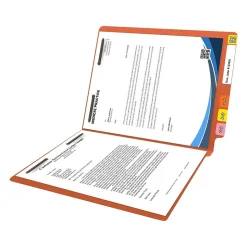 Medical Arts Press Reinforced End Tab File Folder, Straight Cut, Letter-Size, Orange, 50/Box (S-01502-ORG)