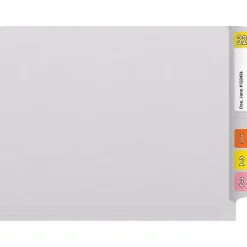 Medical Arts Press Reinforced End Tab File Folder, Straight Cut, Letter-Size, White, 50/Box (S-01502-WHT)