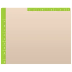 Medical Arts Press Standard Reinforced File Folder, Straight Cut, Letter Size, Manila/Light Green, 50/Box (50693LG)