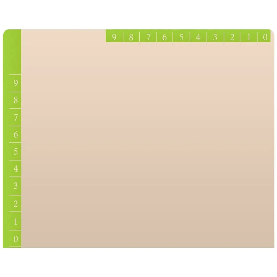 Medical Arts Press Standard Reinforced File Folder, Straight Cut, Letter Size, Manila/Light Green, 50/Box (50693LG)