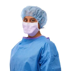 Medline Disposable ASTM Level 2 Duckbill Surgical Face Masks, Purple, 300/Carton (NON27382FR)