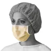 Medline Disposable ASTM Level 1 Procedure Face Masks with Earloops, Yellow, 50/Box (NON27120H)