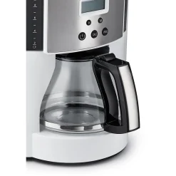 Melitta Aroma Enhance 10-Cups Automatic Drip Coffee Maker, White/Stainless Steel (MCM003PULWH0)