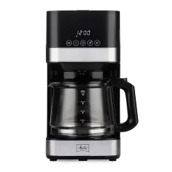 Melitta Aroma Tocco 10-Cup Automatic Drip Coffee Maker, Black/Stainless Steel (MCM009PULBK0)