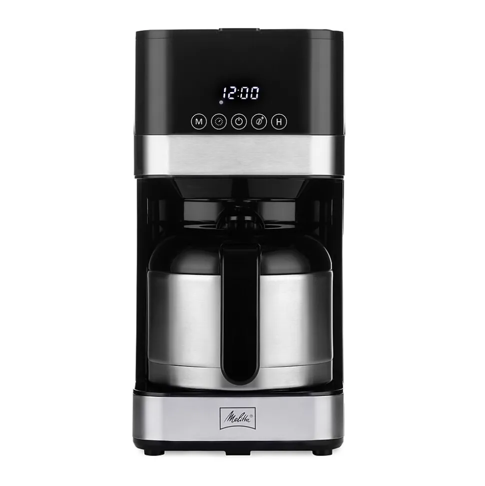 Melitta Aroma Tocco 8-Cups Automatic Drip Coffee Maker, Black/Stainless Steel (MCM010PULBK1)