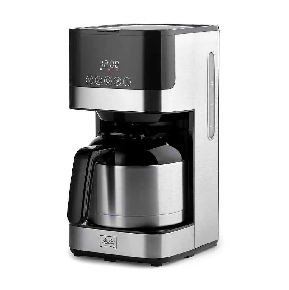 Melitta Aroma Tocco 8-Cups Automatic Drip Coffee Maker, Black/Stainless Steel (MCM010PULBK1)