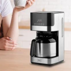 Melitta Aroma Tocco 8-Cups Automatic Drip Coffee Maker, Black/Stainless Steel (MCM010PULBK1)