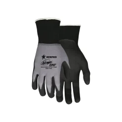Memphis Glove Ninja Nitrile Gloves, Gray/Black, 12 Pairs/Pack (N96790M)