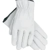 Memphis Gloves® Driver's Gloves, Goatskin Leather, Slip-On Cuff, L Size, White, 12 PRS