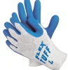 Memphis Gloves® Flex-Tuff® Coated Gloves, Cotton, Knit-Wrist Cuff, M Size, White/Blue, 12 PRS