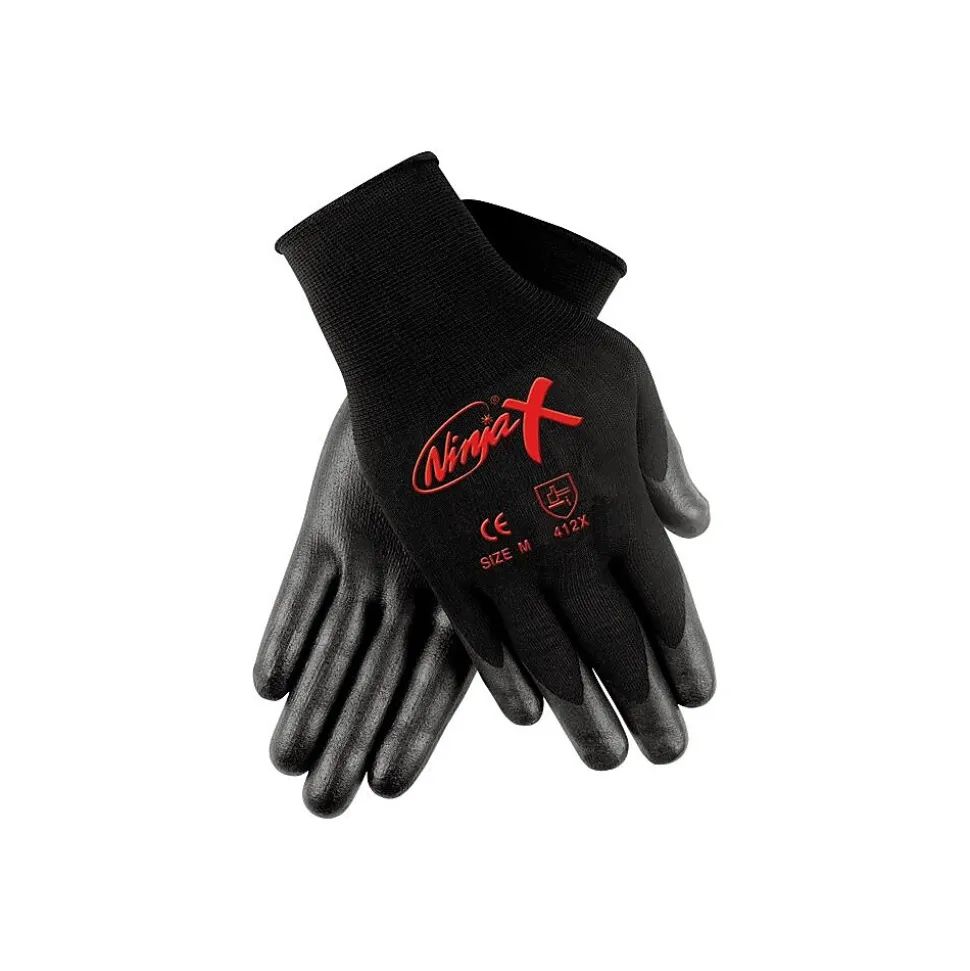 Memphis™ Ninja x® Bi-Polymer Coated Gloves, Large, Black, Pair