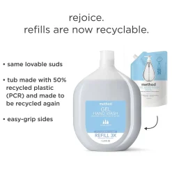 Method Gel Hand Soap Refill, Sweet Water Scent, 34 Fl. Oz. (328104)