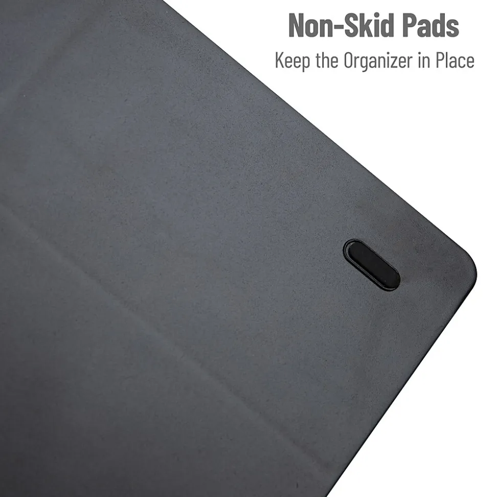 Mind Reader 11 Compartment Plastic Condiments Countertop Organizer, Black (COMORG-BLK)