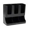Mind Reader 6 Compartment 2-Tier Cup and Condiment Countertop Organizer, Black (UPRIGHT6-BLK)