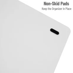 Mind Reader 11 Compartment Plastic Coffee Cup and Condiment Organizer, White (COMORG-WHT)