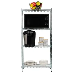 Mind Reader 4 Shelf Adjustable Garage Shelving, 11.75