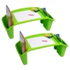 Mind Reader 10.75" x 22.25" Plastic Kids' Lap Desk Activity Tray, Green, 2/Pack (2KIDLAP-GRN)