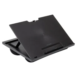 Mind Reader 11" x 14.75" Plastic Lap Desk with Cushion, Black (LTADJUST-BLK)