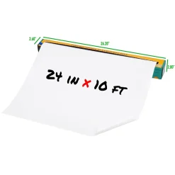 Mind Reader Adhesive Dry-Erase Whiteboard Roll with Dry Erase Markers, 24