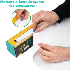 Mind Reader Adhesive Dry-Erase Whiteboard Roll with Dry Erase Markers, 24