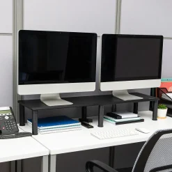 Mind Reader Adjustable Dual Monitor Stand, Black (DUBMO-BLK)