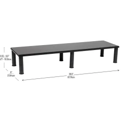 Mind Reader Adjustable Dual Monitor Stand, Black (DUBMO-BLK)