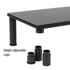 Mind Reader Adjustable Dual Monitor Stand, Black (DUBMO-BLK)