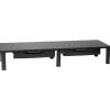 Mind Reader Adjustable Dual Monitor Stand with Drawers, Black (DUBMODR-BLK)