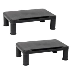 Mind Reader Adjustable Monitor Stand, Black, 2/Pack (2SMPLMON-BLK)