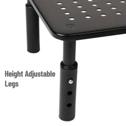 Mind Reader Adjustable Monitor Stand and Ventilated Laptop Riser, Black, 2/Pack (4LEGM2PK-BLK)