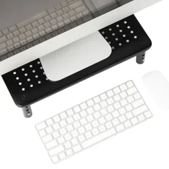 Mind Reader Adjustable Monitor Stand and Ventilated Laptop Riser, Black, 2/Pack (4LEGM2PK-BLK)