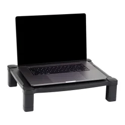 Mind Reader Adjustable Plastic Monitor/Laptop Stand, Black (PLMONST-BLK)