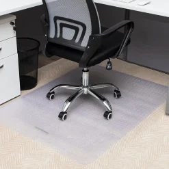 Mind Reader Carpet Chair Mat, 35" x 47'', Low-Pile, Clear (OFFCREC-CLR)
