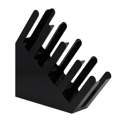 Mind Reader 4-Compartment Acrylic Cup and Lid Dispenser Coffee Countertop Organizer, Black (4ACUPHOLD-BLK)