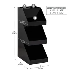 Mind Reader 5-Compartment Coffee, Tea, Utensil and Condiment Countertop Organizer, Black (3TCORG-BLK)