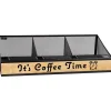 Mind Reader 3-Compartment Metal Serving Coffee Station, Black (COFFEETIME-BLK)