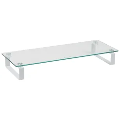Mind Reader Contemporary Monitor Stand and Laptop Riser, Clear (GLASS-CLR)