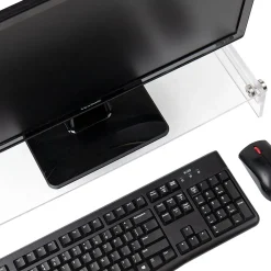 Mind Reader Desktop Organizer Riser Monitor Stand, Clear (ACRMON-CLR)