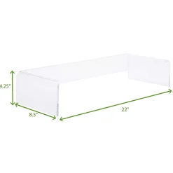 Mind Reader Desktop Organizer Riser Monitor Stand, Clear (ACRMON-CLR)