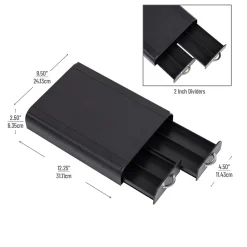 Mind Reader 2-Drawer Single Serve Coffee Pod Drawer Keurig Mini Compatible, 24 Pod Capacity, Black (TRY2DR-BLK)