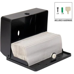 Mind Reader Folded Paper Towel Dispenser, Black (PTWIDE-BLK)