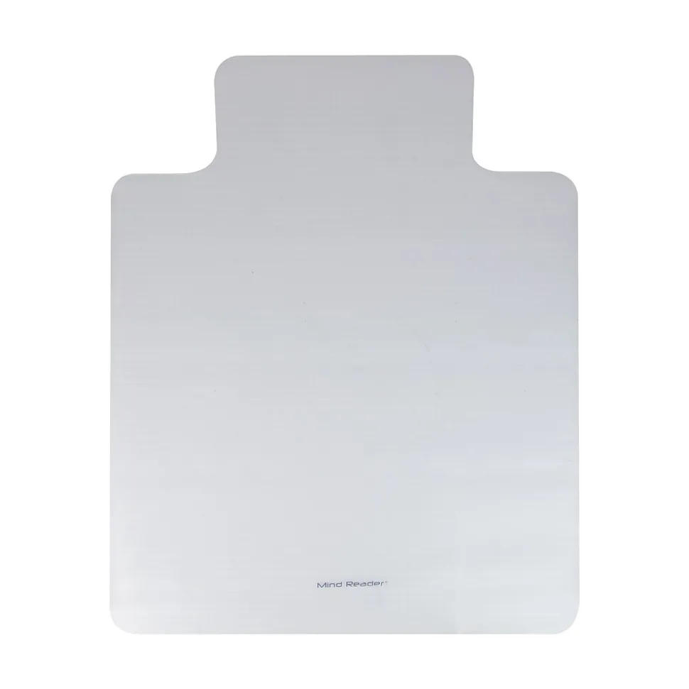 Mind Reader Hard Floor Chair Mat with Lip, 35" x 47'', Clear (FLCMAT-CLR)