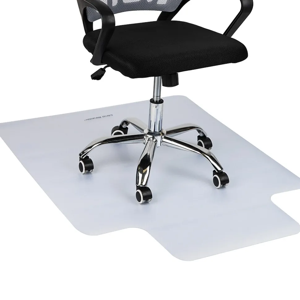 Mind Reader Hard Floor Chair Mat with Lip, 35" x 47'', Clear (FLCMAT-CLR)