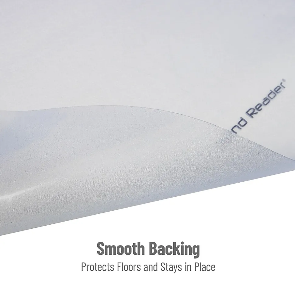 Mind Reader Hard Floor Chair Mat with Lip, 35" x 47'', Clear (FLCMAT-CLR)