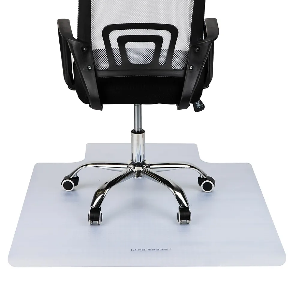 Mind Reader Hard Floor Chair Mat with Lip, 35" x 47'', Clear (FLCMAT-CLR)