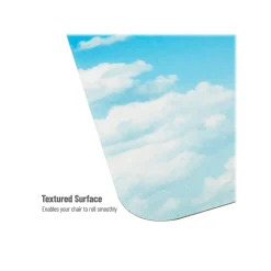 Mind Reader Hard Floor Chair Mat with Lip, 47" x 35", Blue, Polycarbonate (SKYMAT-ASST)