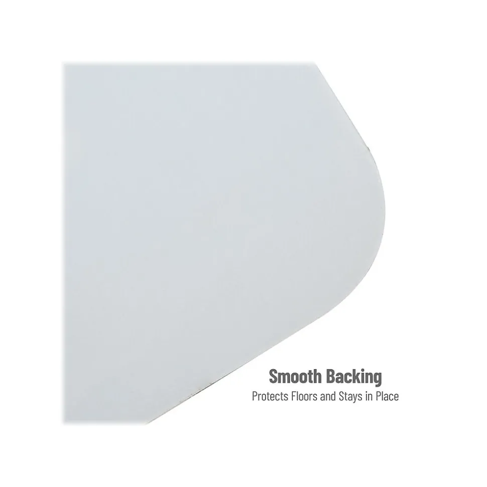 Mind Reader Hard Floor Chair Mat with Lip, 47" x 35", Blue, Polycarbonate (SKYMAT-ASST)