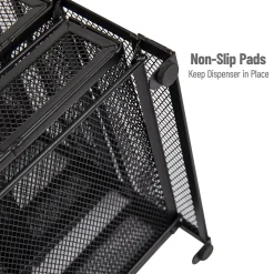 Mind Reader Metal 5-Compartment Tea Bag Organizer, 120 Tea Bag Capacity, Black (MMTDR5-BLK)