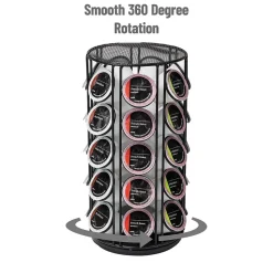 Mind Reader Metal Single Serve Coffee Pod Carousel, 35 Pod Capacity, Black (METCAR35-BLK)